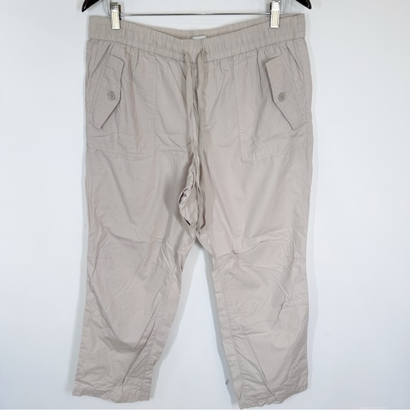 LOFT Pants - Loft Khaki Pull On Cargo Pants size 14 Straight Leg